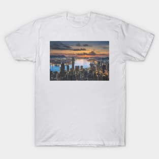 Victoria Peak Sunset Painting T-Shirt